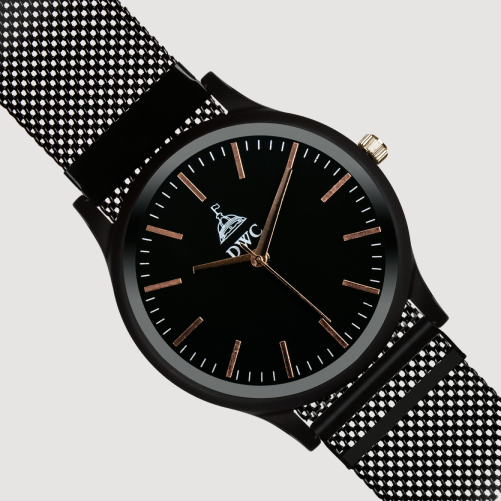 Black Steel Mesh Delhi Watch Company